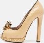 Alexander McQueen Pre-owned Leather heels Beige Dames - Thumbnail 2