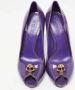 Alexander McQueen Pre-owned Leather heels Purple Dames - Thumbnail 3
