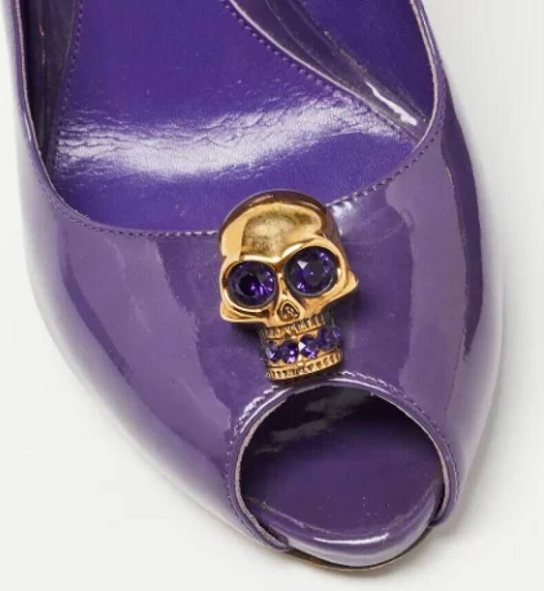 Alexander McQueen Pre-owned Leather heels Purple Dames