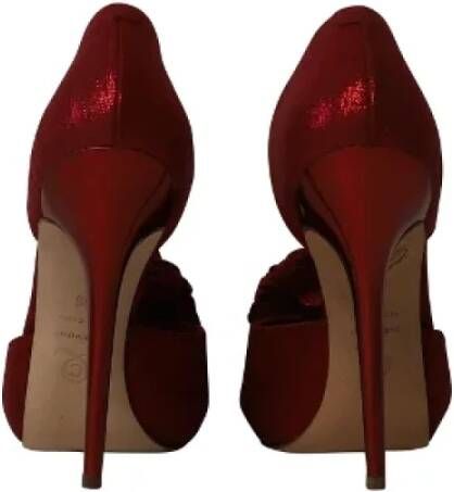 Alexander McQueen Pre-owned Leather heels Red Dames