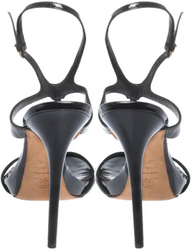 Alexander McQueen Pre-owned Leather sandals Black Dames