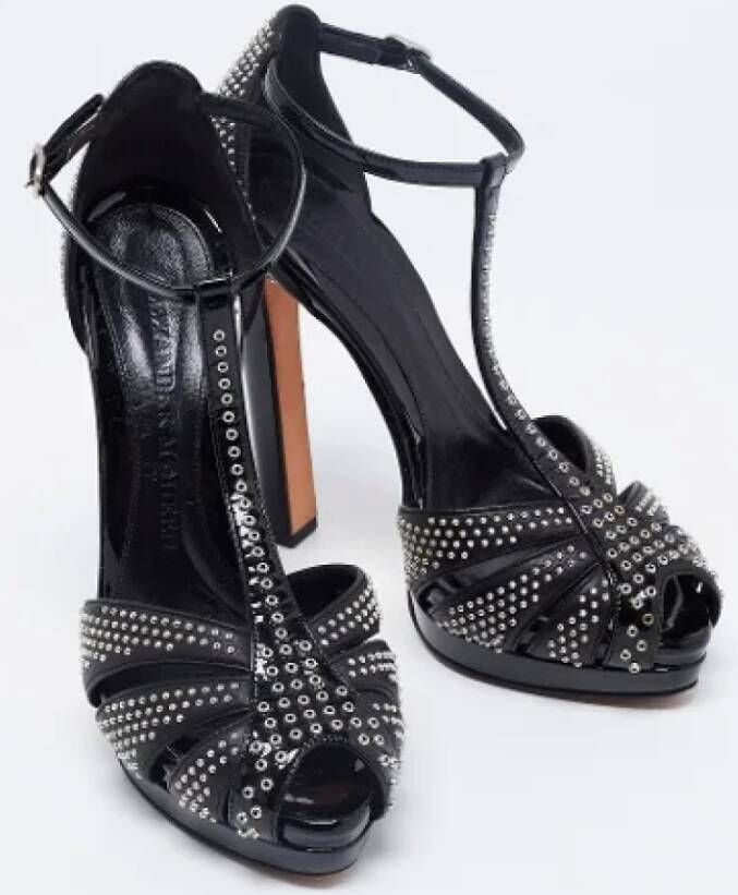 Alexander McQueen Pre-owned Leather sandals Black Dames