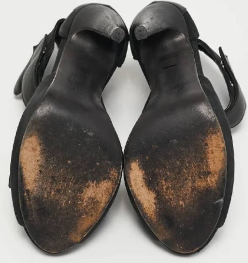 Alexander McQueen Pre-owned Leather sandals Black Dames