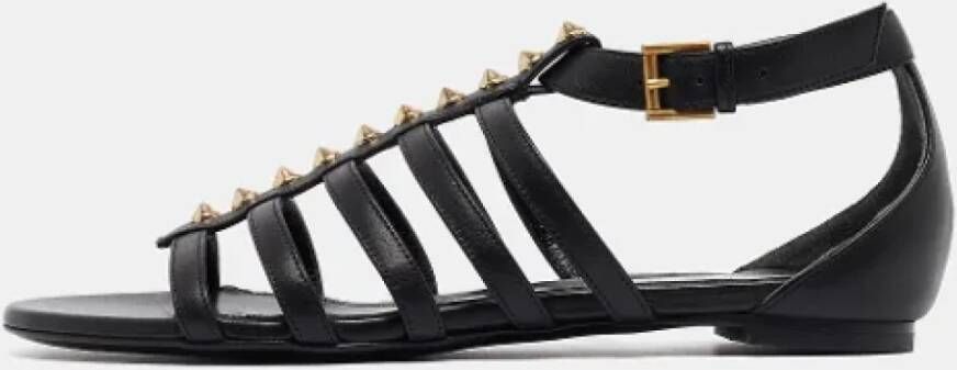 Alexander McQueen Pre-owned Leather sandals Black Dames