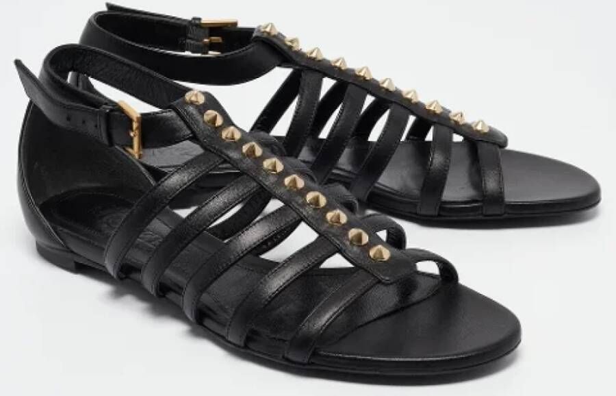 Alexander McQueen Pre-owned Leather sandals Black Dames