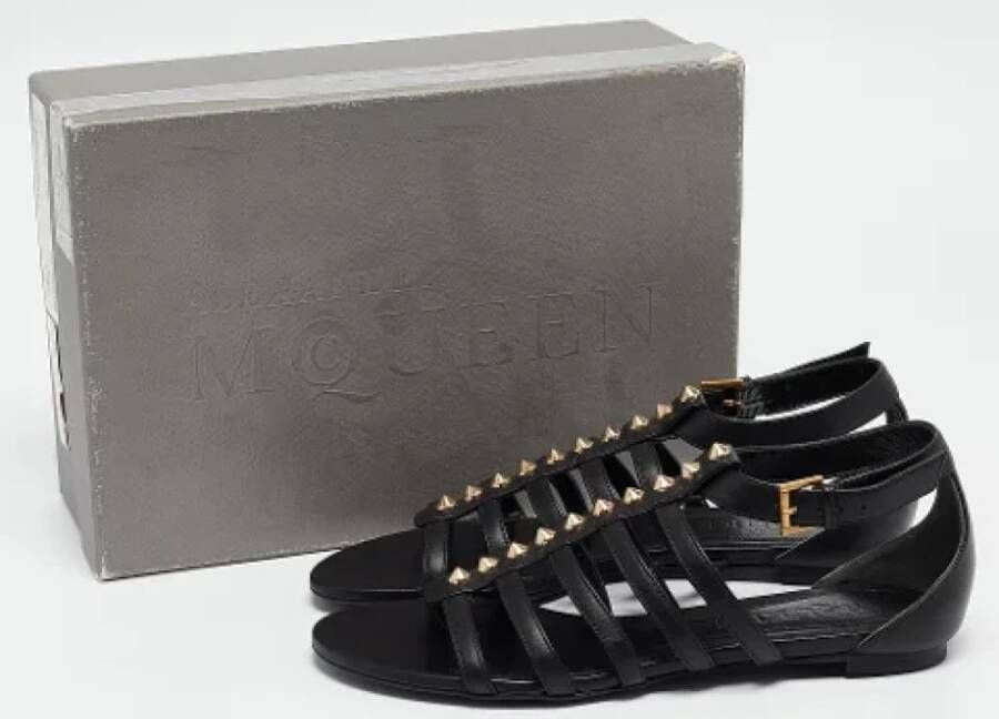 Alexander McQueen Pre-owned Leather sandals Black Dames