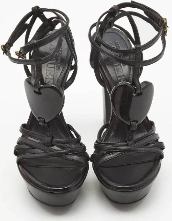 Alexander McQueen Pre-owned Leather sandals Black Dames