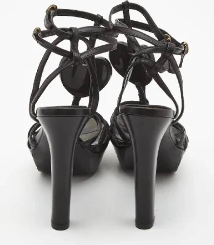 Alexander McQueen Pre-owned Leather sandals Black Dames