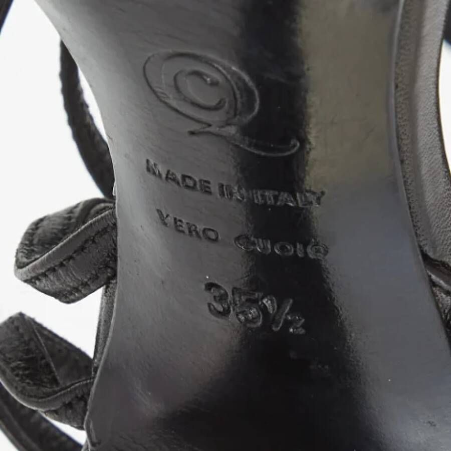 Alexander McQueen Pre-owned Leather sandals Black Dames