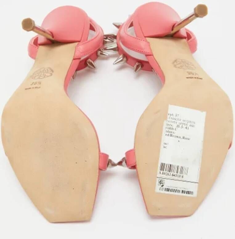 Alexander McQueen Pre-owned Leather sandals Pink Dames
