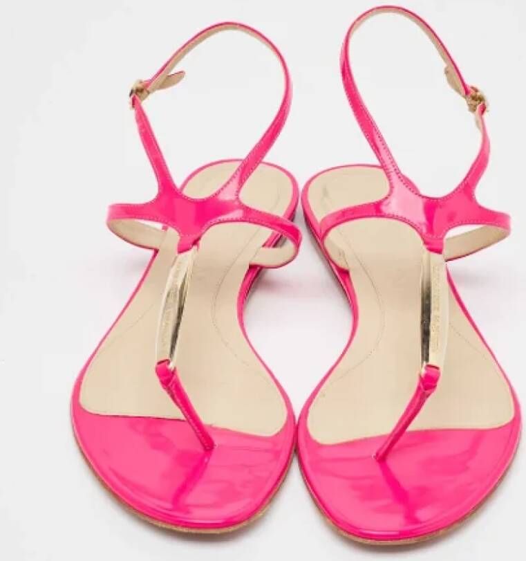 Alexander McQueen Pre-owned Leather sandals Pink Dames