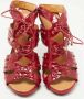 Alexander McQueen Pre-owned Leather sandals Red Dames - Thumbnail 3