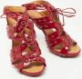 Alexander McQueen Pre-owned Leather sandals Red Dames - Thumbnail 4