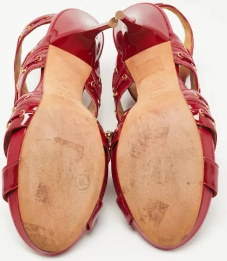 Alexander McQueen Pre-owned Leather sandals Red Dames