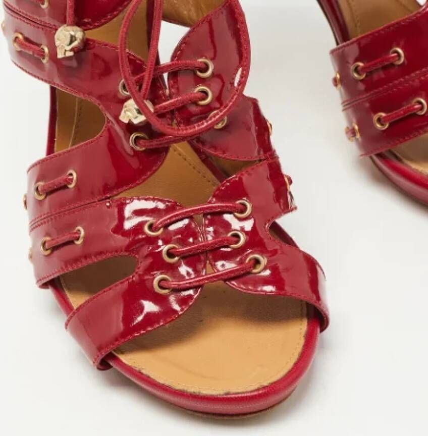 Alexander McQueen Pre-owned Leather sandals Red Dames