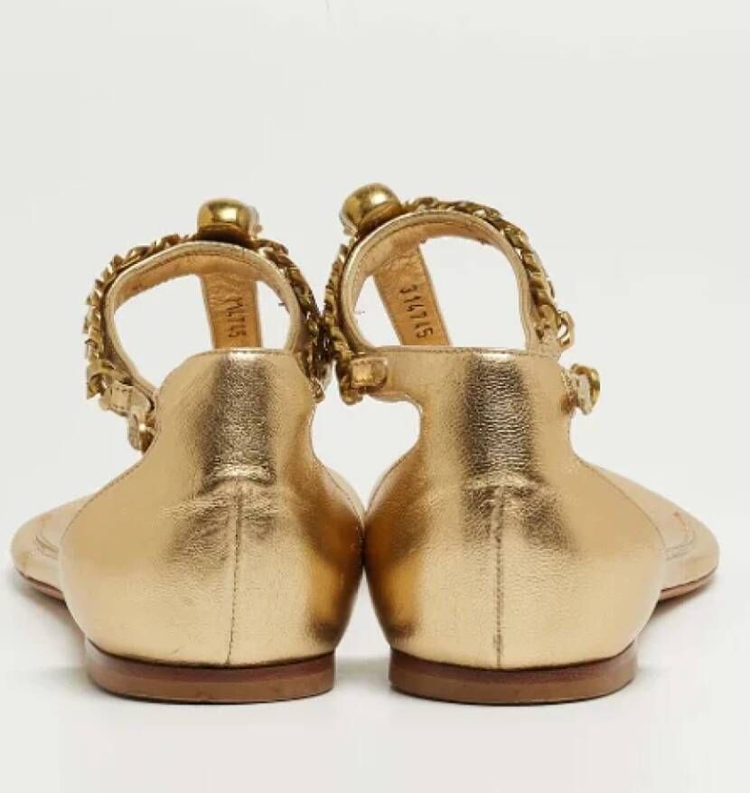 Alexander McQueen Pre-owned Leather sandals Yellow Dames