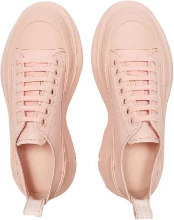 Alexander McQueen Pre-owned Leather sneakers Pink Dames