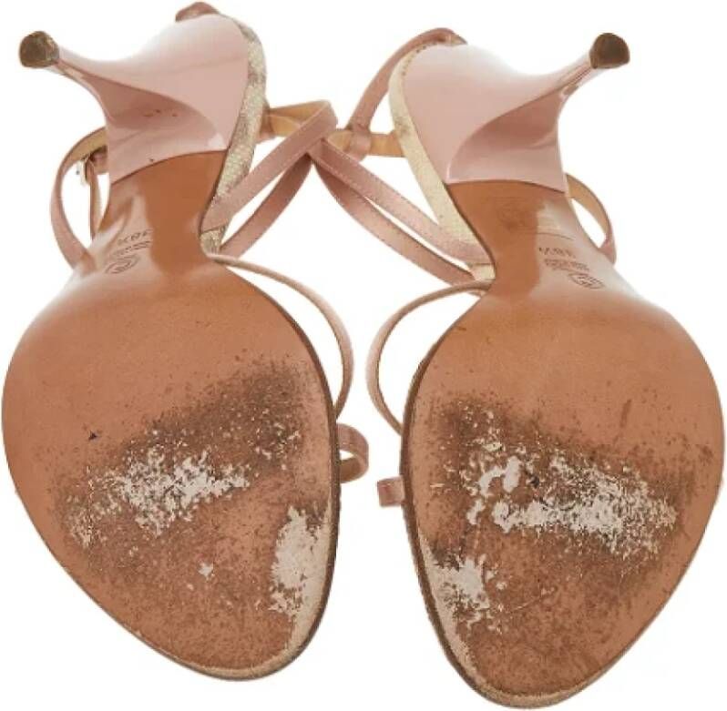 Alexander McQueen Pre-owned Satin sandals Beige Dames