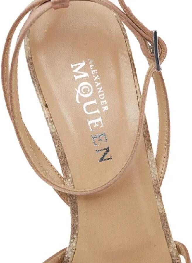 Alexander McQueen Pre-owned Satin sandals Beige Dames