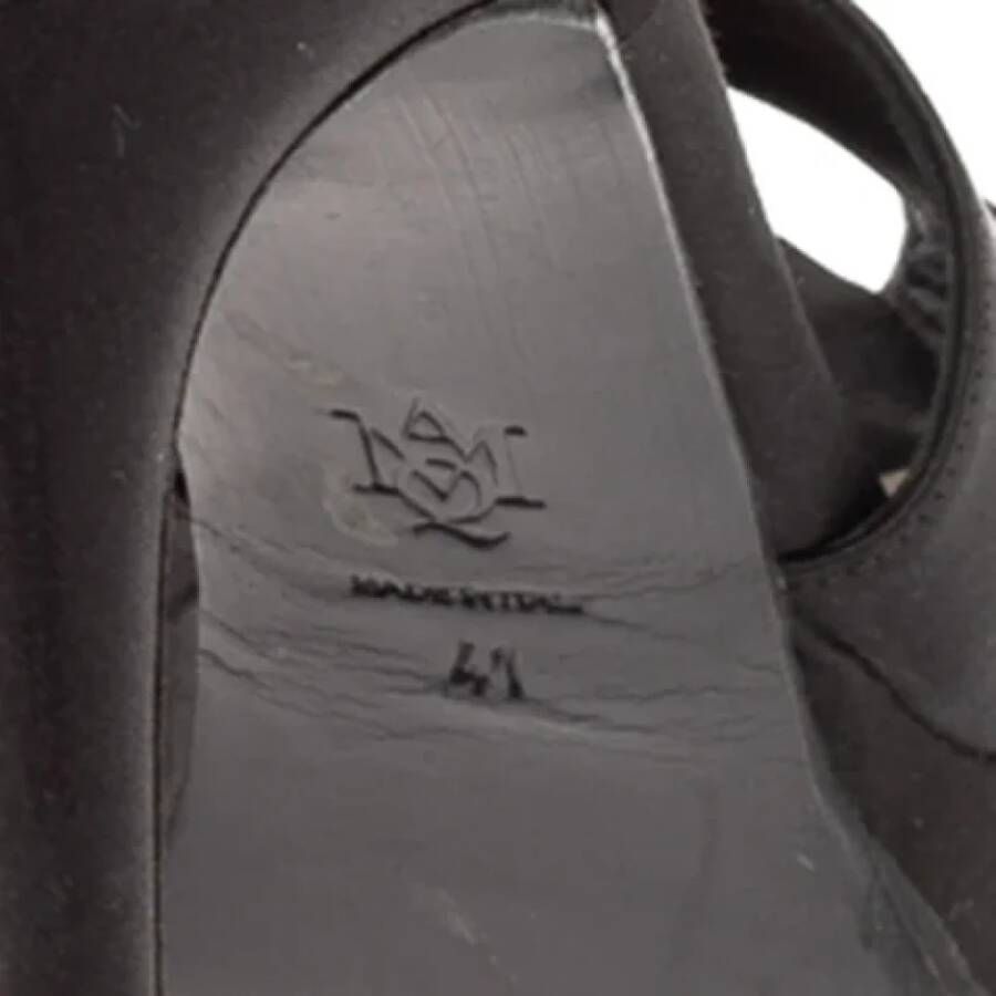 Alexander McQueen Pre-owned Satin sandals Black Dames