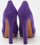 Alexander McQueen Pre-owned Suede heels Purple Dames - Thumbnail 4