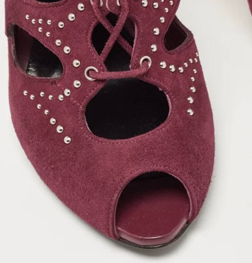 Alexander McQueen Pre-owned Suede sandals Red Dames