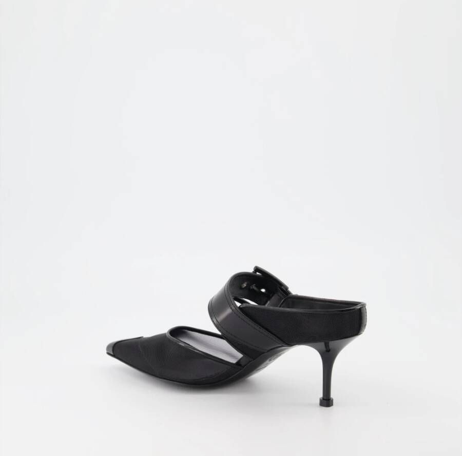 alexander mcqueen Punk Gesp Muiltjes Black Dames