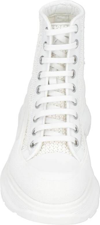 Alexander McQueen Raffia High-Top Sneakers met Lint