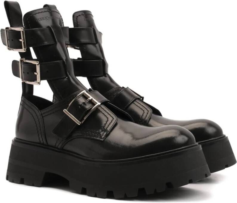 alexander mcqueen Rave Leren Laarzen Black Dames