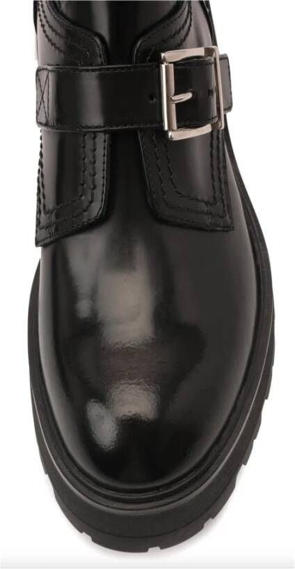 alexander mcqueen Rave Leren Laarzen Black Dames