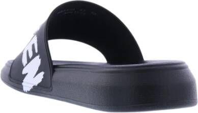 alexander mcqueen Zomer Rubberen Band Sliders Zwart Heren