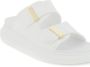 Alexander mcqueen Rubberen hybride slippers met decoratieve gesp White Dames - Thumbnail 4