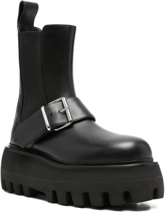 Alexander McQueen Rubberen leren laarzen
