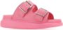 Alexander mcqueen Roze Leren Sliders voor Vrouwen Roze Dames - Thumbnail 2