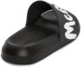 Alexander mcqueen Zwarte Graffiti-Logo Slip-On Slides voor Black - Thumbnail 13