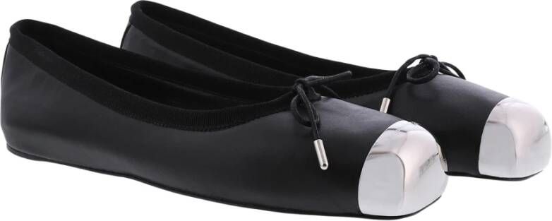 alexander mcqueen Stijlvolle Leren Ballerina Flats Zwart Dames