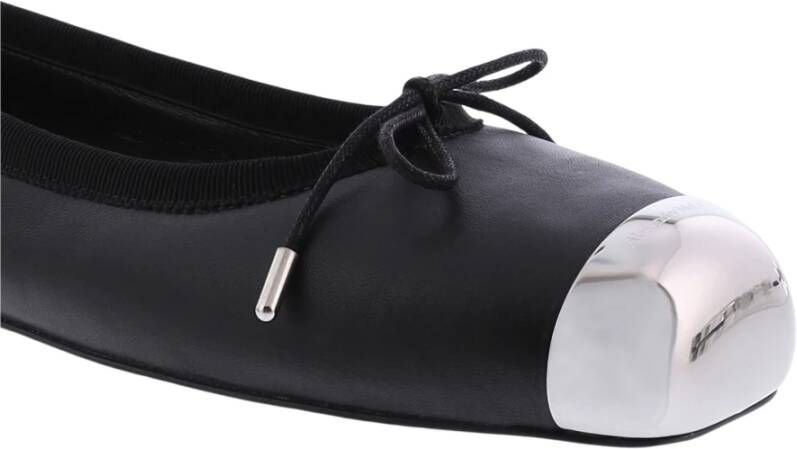 alexander mcqueen Stijlvolle Leren Ballerina Flats Zwart Dames