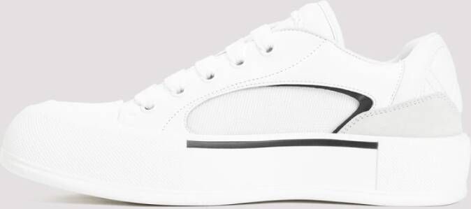 alexander mcqueen Witte & Zwarte Skate Deck Sneakers White Heren