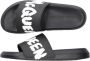 Alexander mcqueen Zwarte Graffiti-Logo Slip-On Slides voor Black - Thumbnail 14