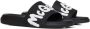 Alexander mcqueen Zwarte Graffiti-Logo Slip-On Slides voor Black - Thumbnail 8