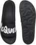 Alexander mcqueen Zwarte Graffiti-Logo Slip-On Slides voor Black - Thumbnail 10