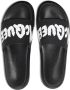 Alexander mcqueen Zwarte Graffiti-Logo Slip-On Slides voor Black - Thumbnail 5