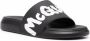 Alexander mcqueen Zwarte Graffiti-Logo Slip-On Slides voor Black - Thumbnail 6