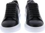 Alexander mcqueen Oversized Sneakers in Black Leather and white Heel Zwart - Thumbnail 13