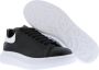 Alexander mcqueen Oversized Sneakers in Black Leather and white Heel Zwart - Thumbnail 15