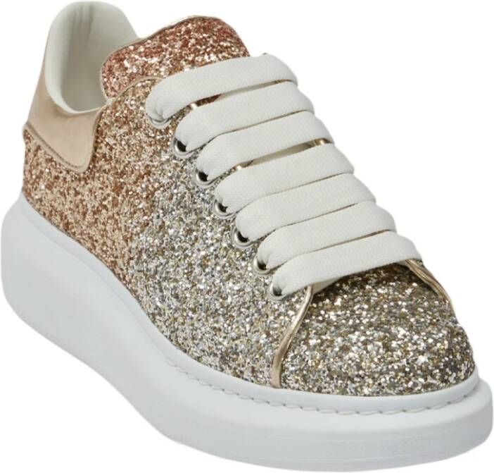 Alexander mcqueen Glitter Dégradé Sneakers voor Dames Beige Dames