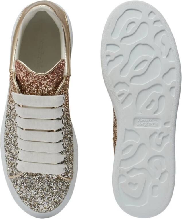 alexander mcqueen Glitter Dégradé Sneakers voor Dames Beige Dames