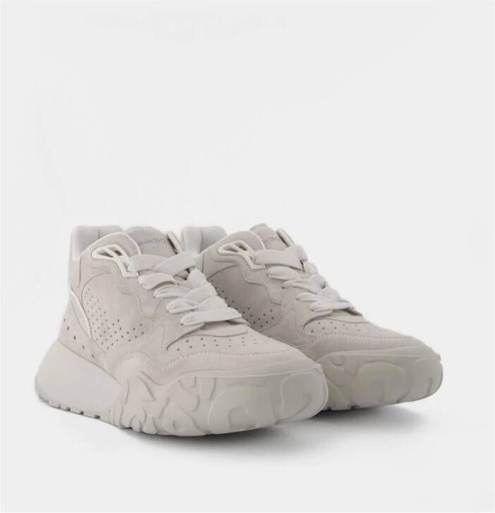 alexander mcqueen Beige Leren Hoge Sneakers Beige Heren