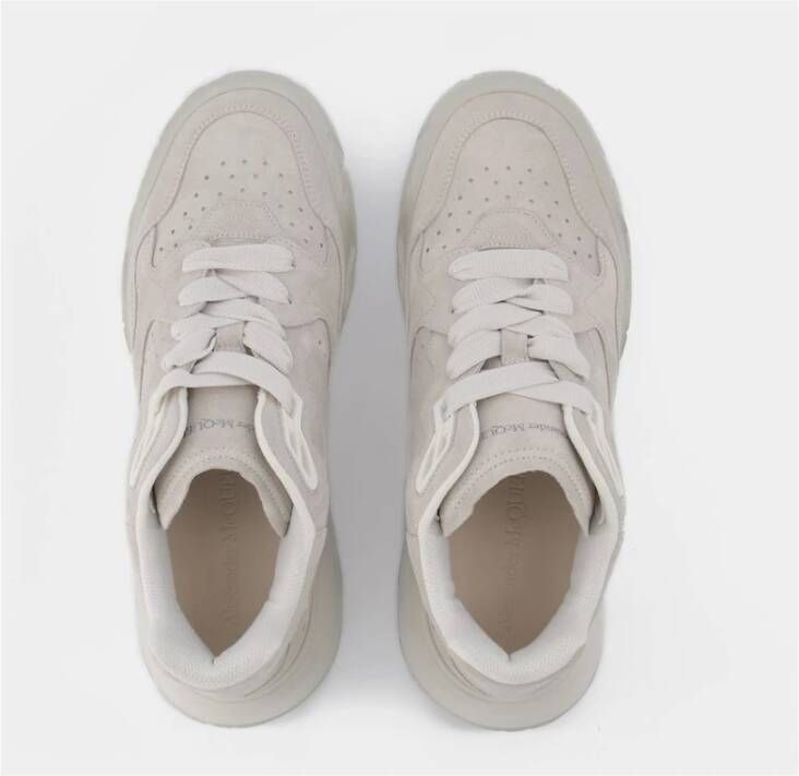 alexander mcqueen Beige Leren Hoge Sneakers Beige Heren