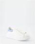 Alexander mcqueen Wit Poederblauw Leren Oversized Sneakers White Dames - Thumbnail 5
